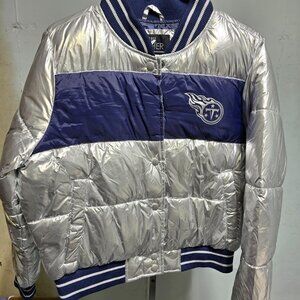 Women's G-III 4 Her Tennessee Titans Puffer Jacket In Silver Size Large